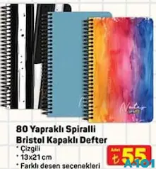 GIPTA 80 YAPRAKLI SPİRALLİ BRİSTOL KAPAKLI DEFTER ÇİZGİLİ 13X21 CM indirimli fiyat GIPTA 80 YAPRAKLI SPİRALLİ BRİSTOL KAPAKLI DEFTER ÇİZGİLİ 13X21 CM fiyat ve kampanya bilgisi